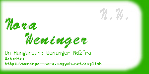 nora weninger business card